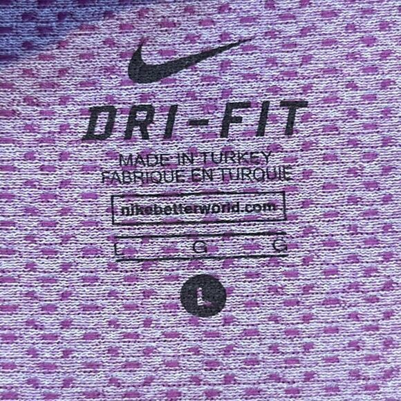 NIKE Long Sleeve Dry Fit Sweater Top Berry White Women’s Size Large - Picture 5 of 6